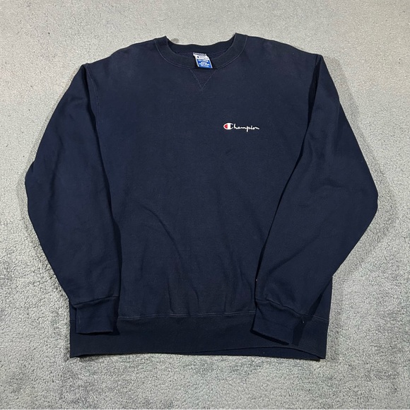 Vintage 90’s Navy Champion crewneck sweatshirt USA MADE Men’s 2XL #664 - Picture 1 of 8